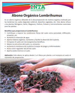 ABONO ORGÁNICO LOMBRIHUMUS