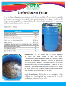 BIOFERTILIZANTE FOLIAR
